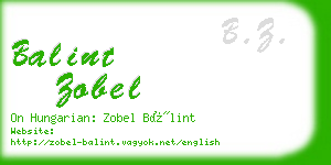 balint zobel business card